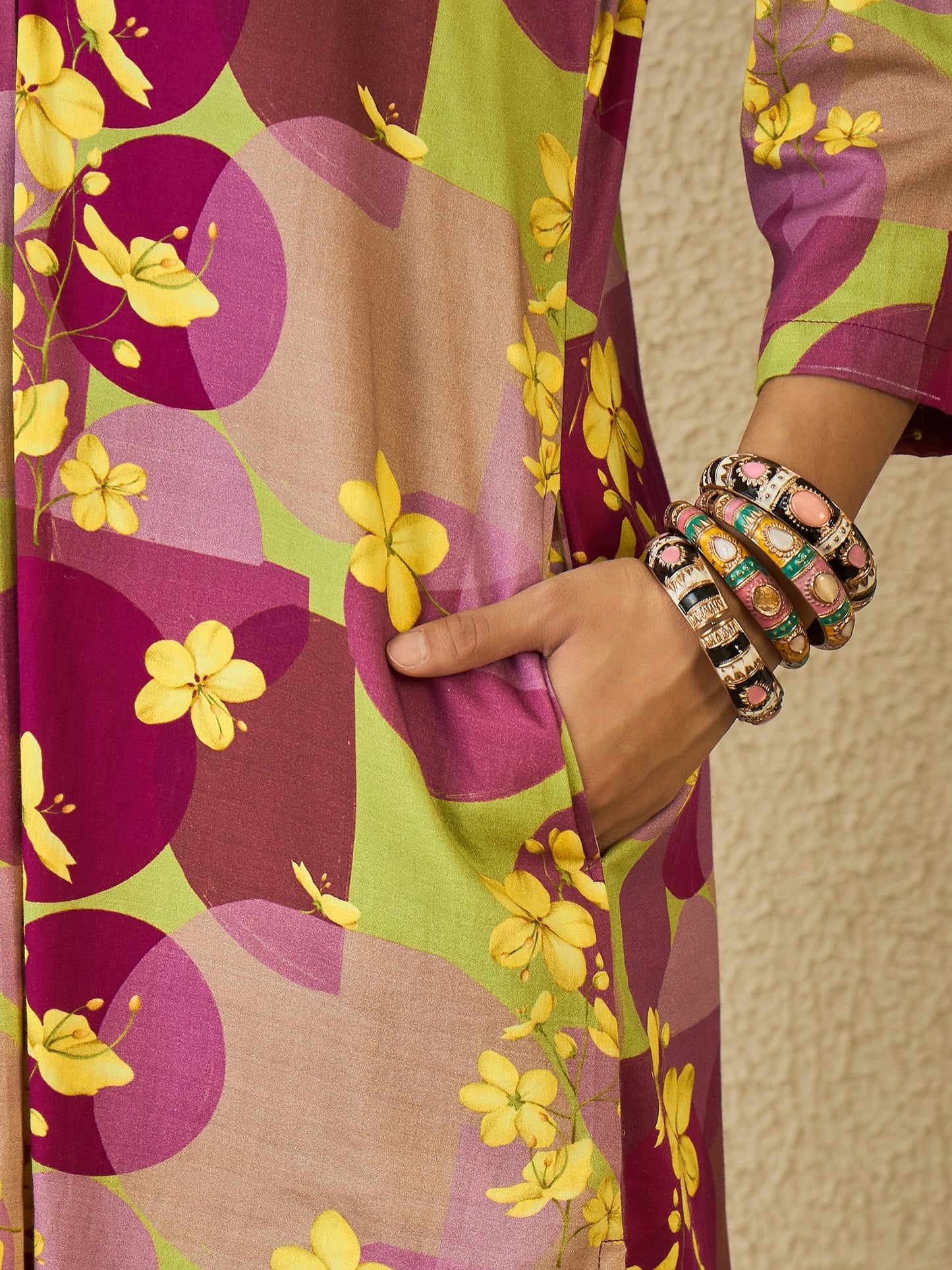 Plum abstract co-ord set (set of 2)