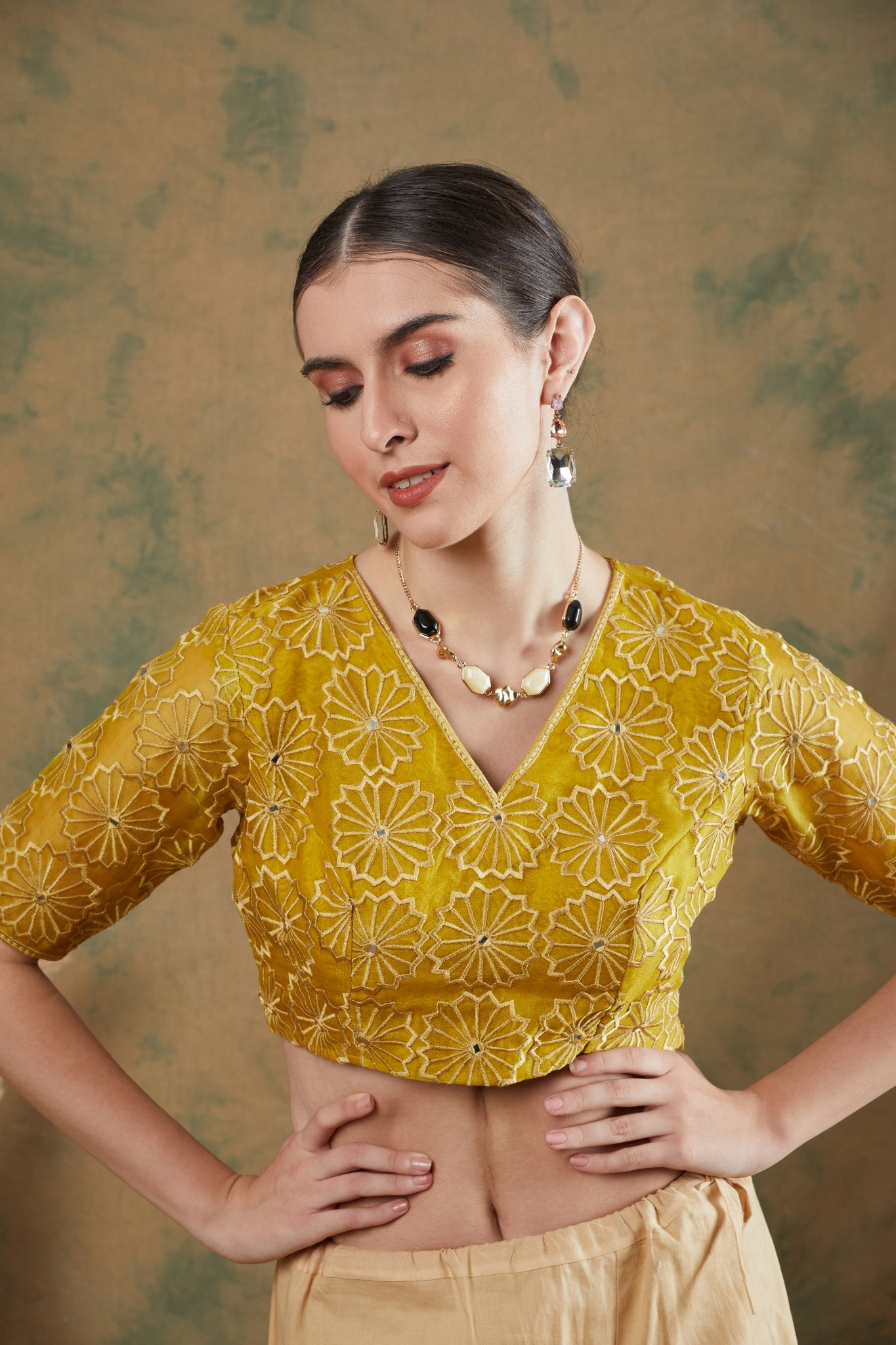 Golden Yellow saree (set of 2)
