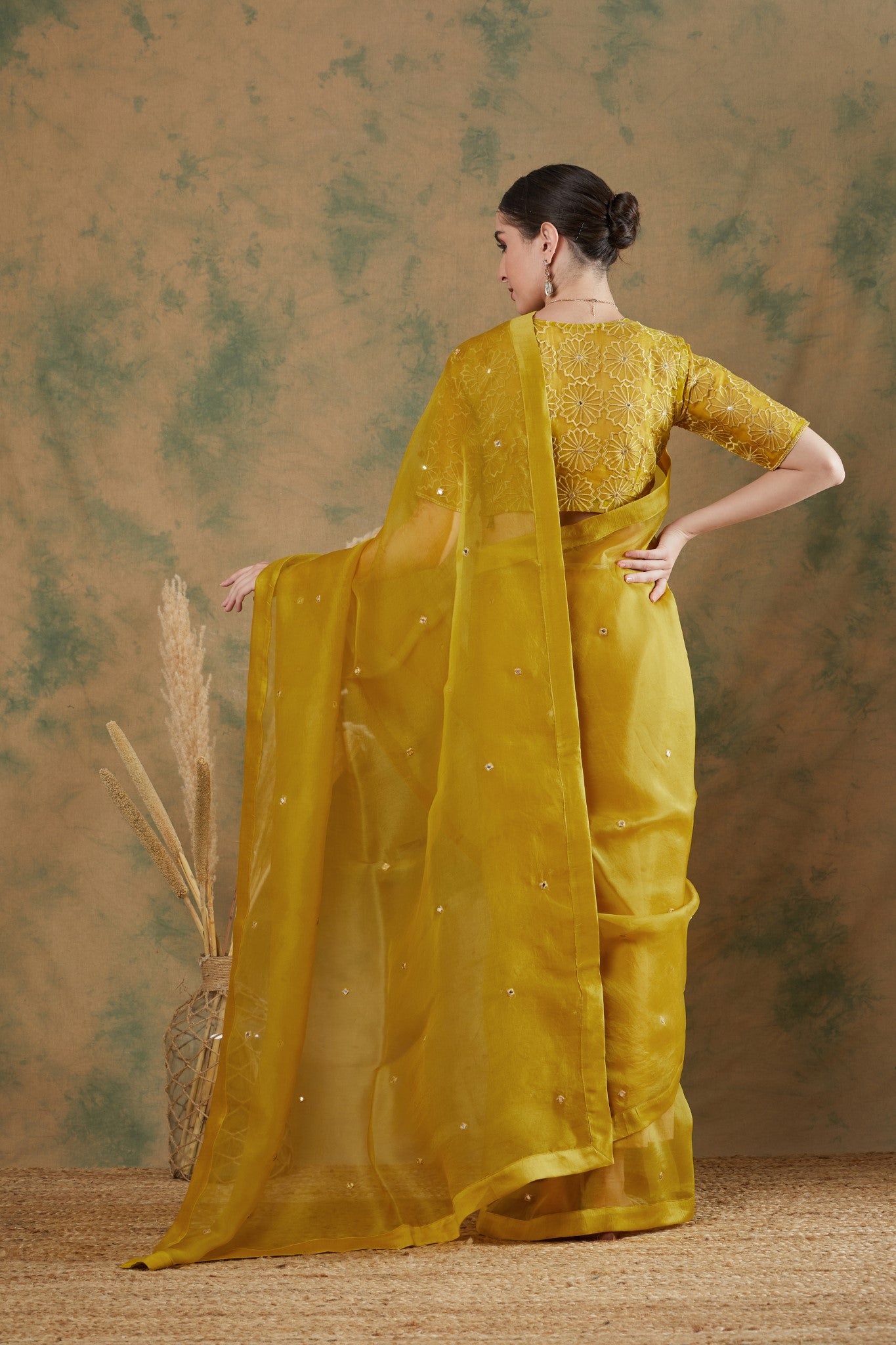 Golden Yellow saree (set of 2)