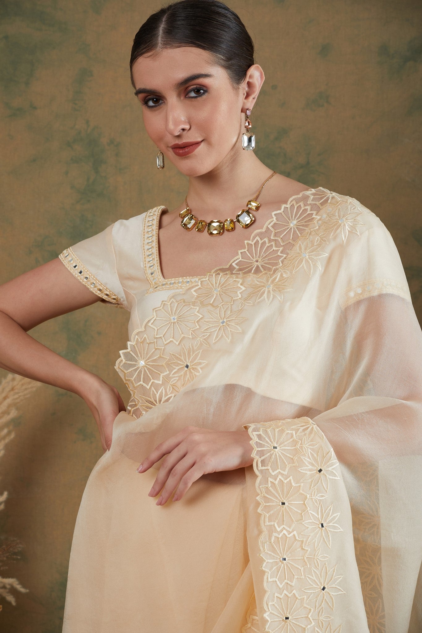 Ivory Saree (Set of 2)