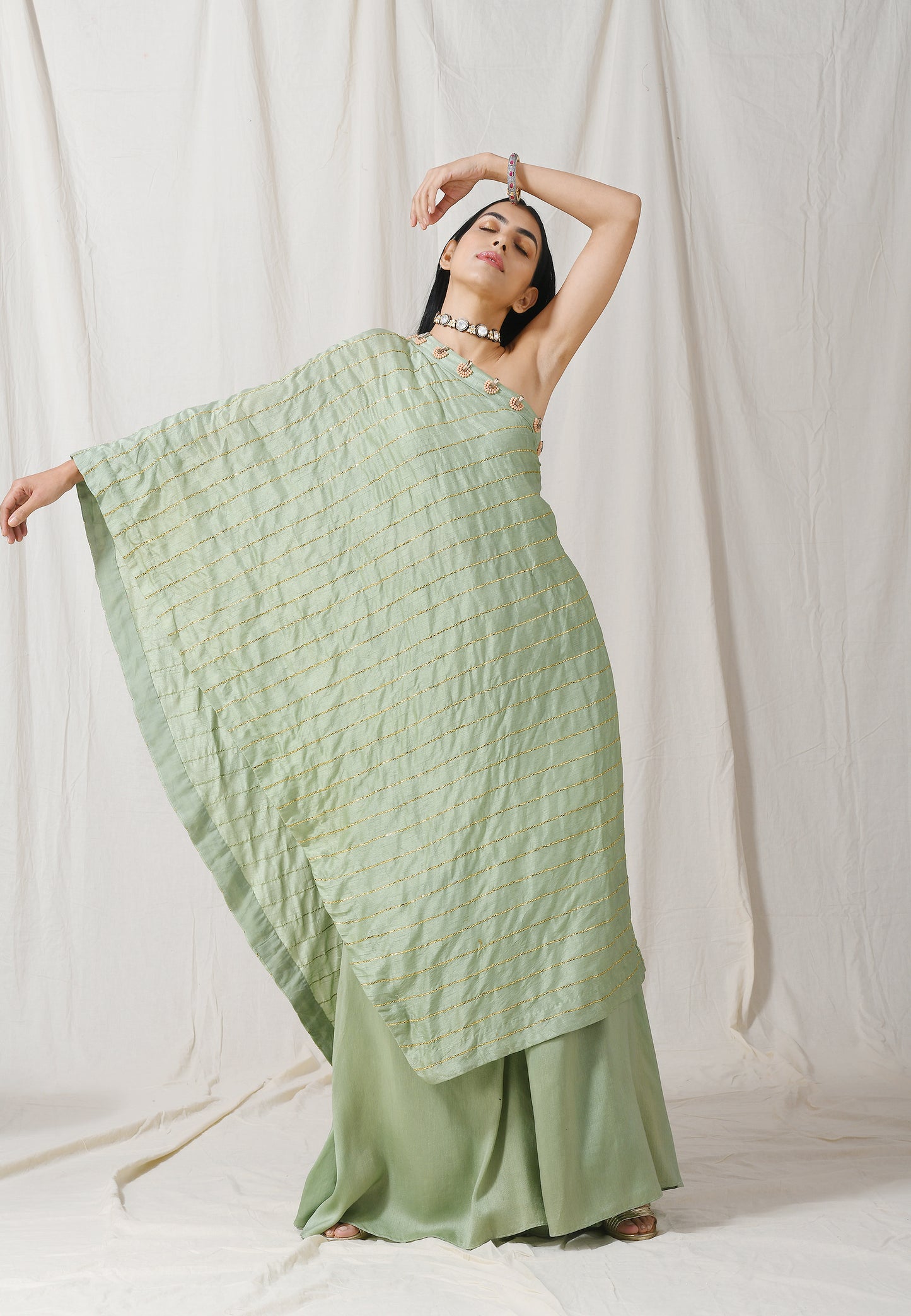 One Shoulder Tunic Set