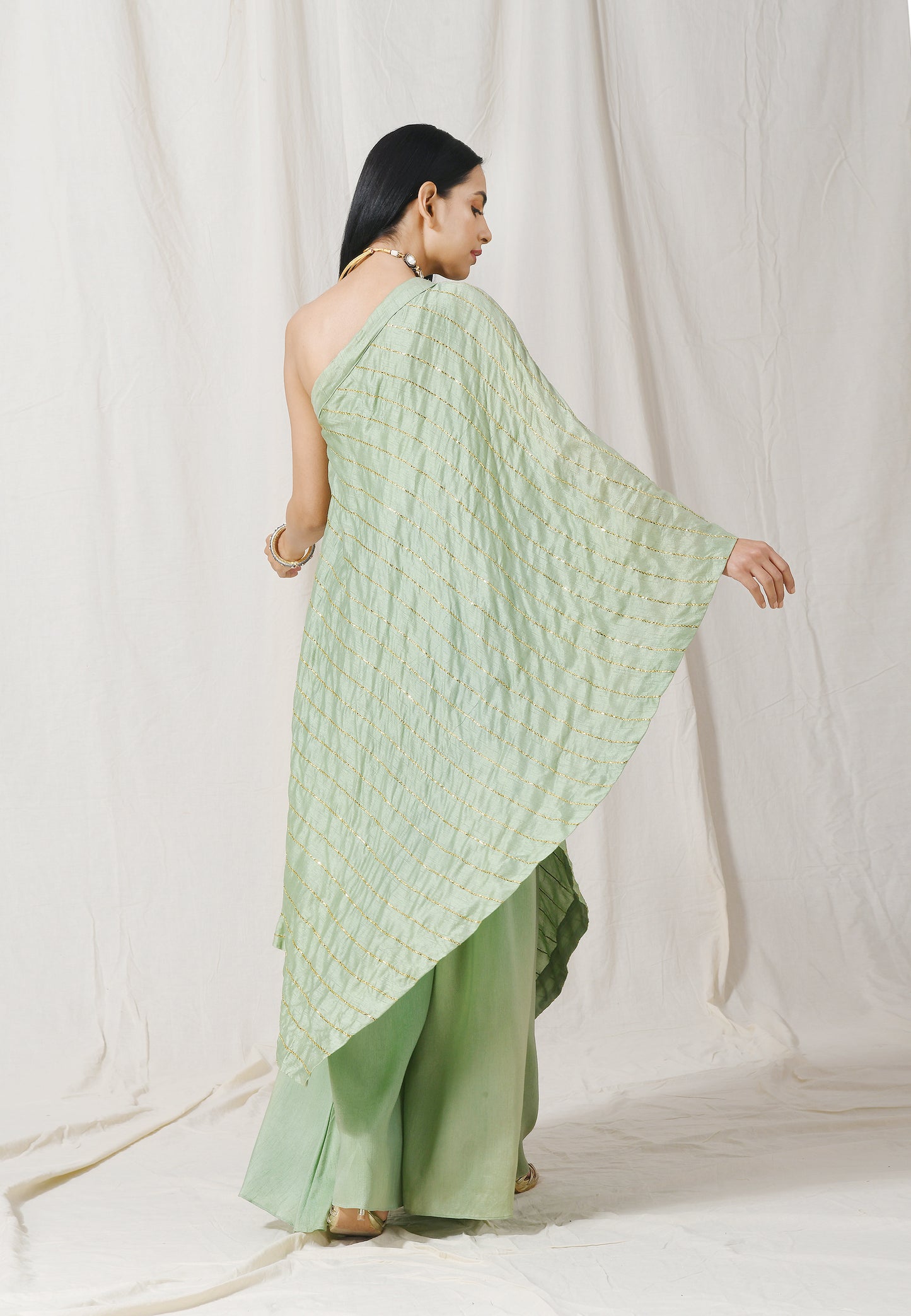 One Shoulder Tunic Set