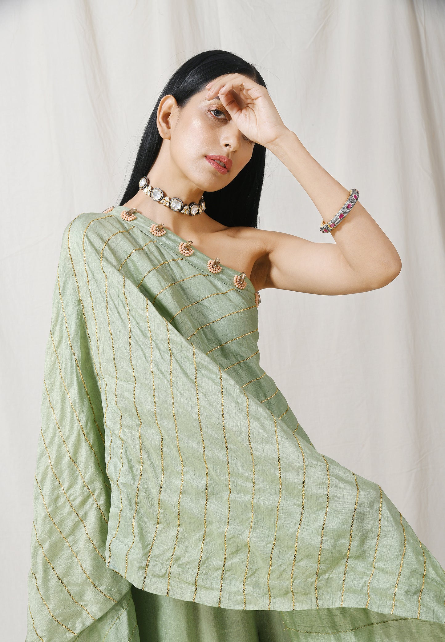 One Shoulder Tunic Set