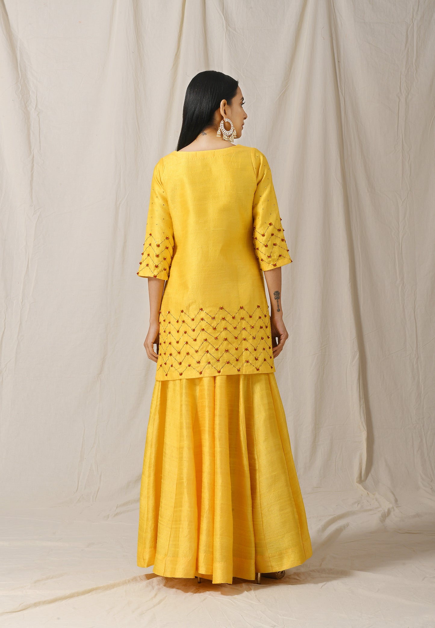 Sunshine Yellow Kurta Sharara Set