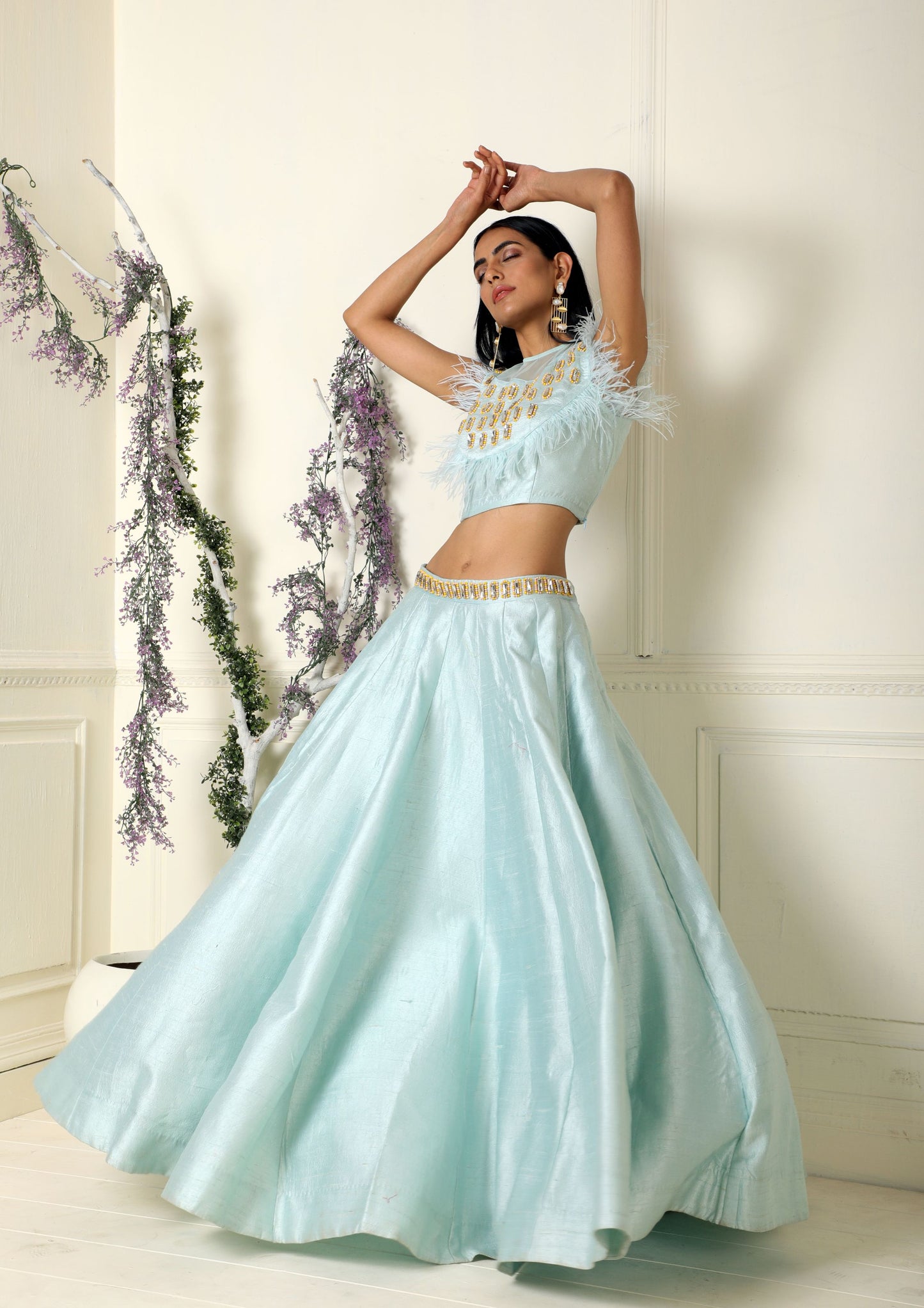 Powder Blue Lehenga Set(ready to ship)