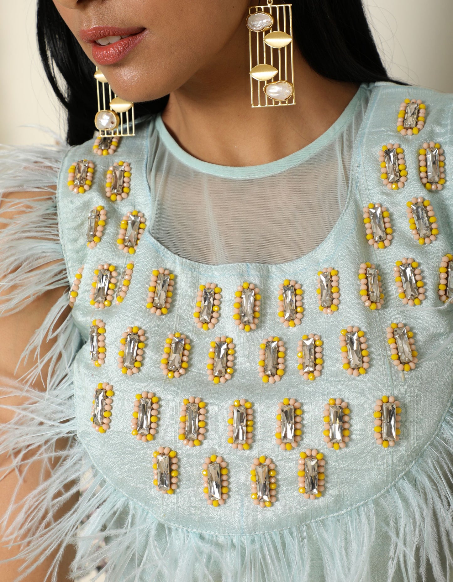 Powder Blue Lehenga Set