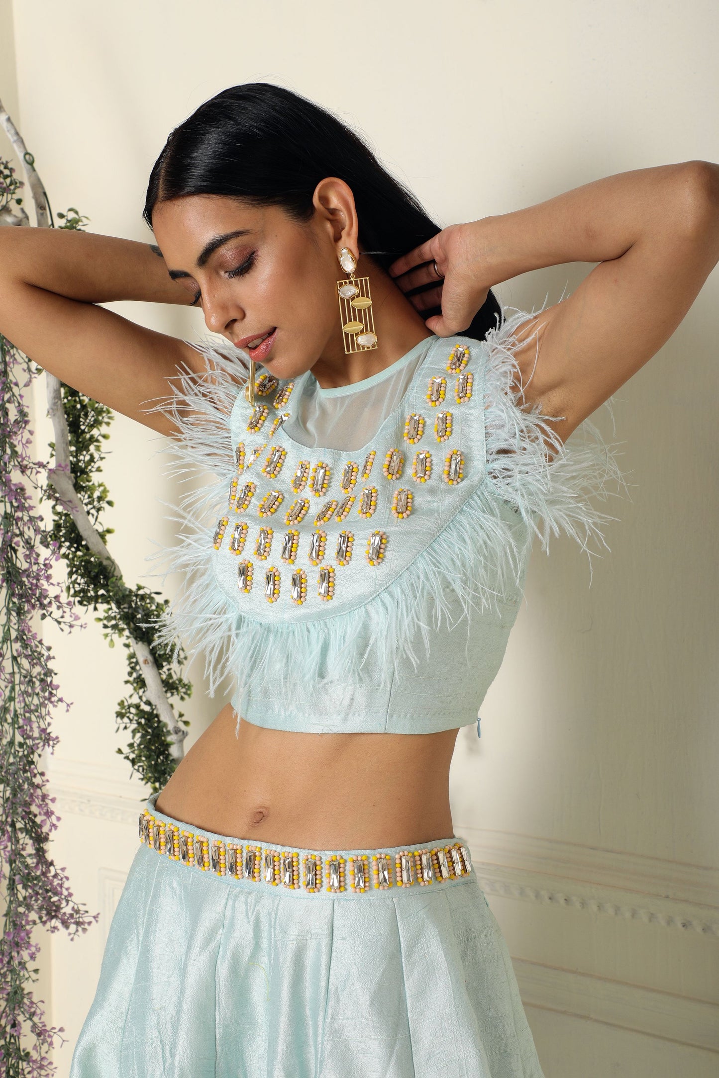 Powder Blue Lehenga Set(ready to ship)