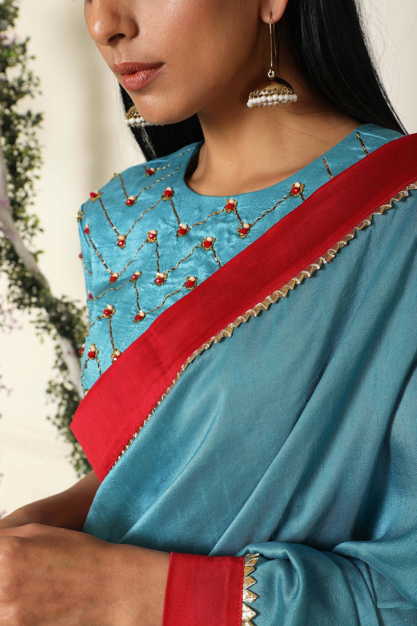 Teal Saree