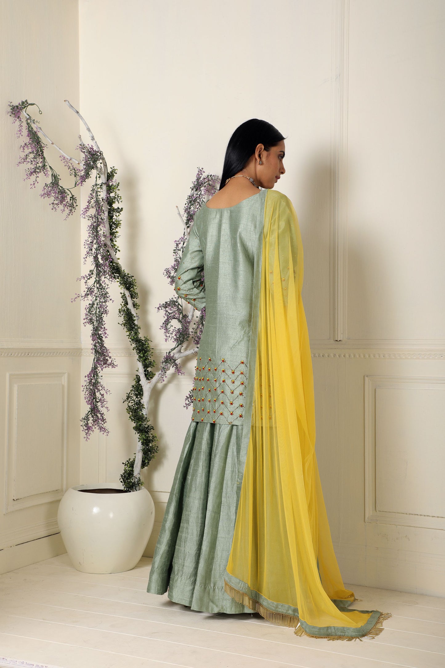 Sage Green Kurta / Sharara Set