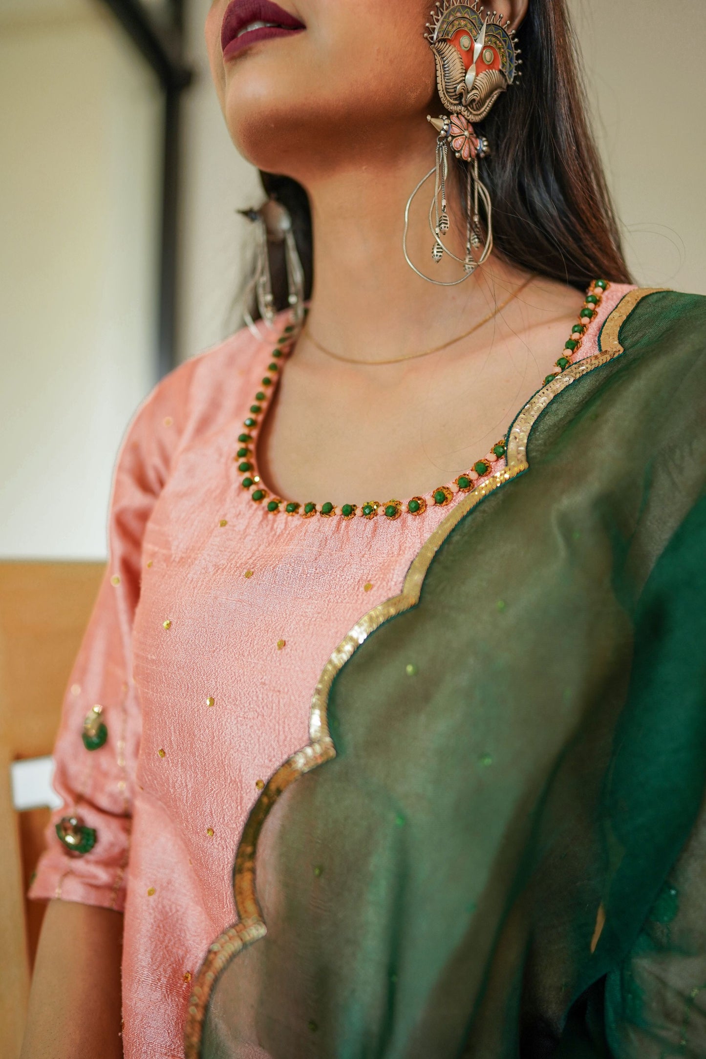 Onion Pink Sharara Set