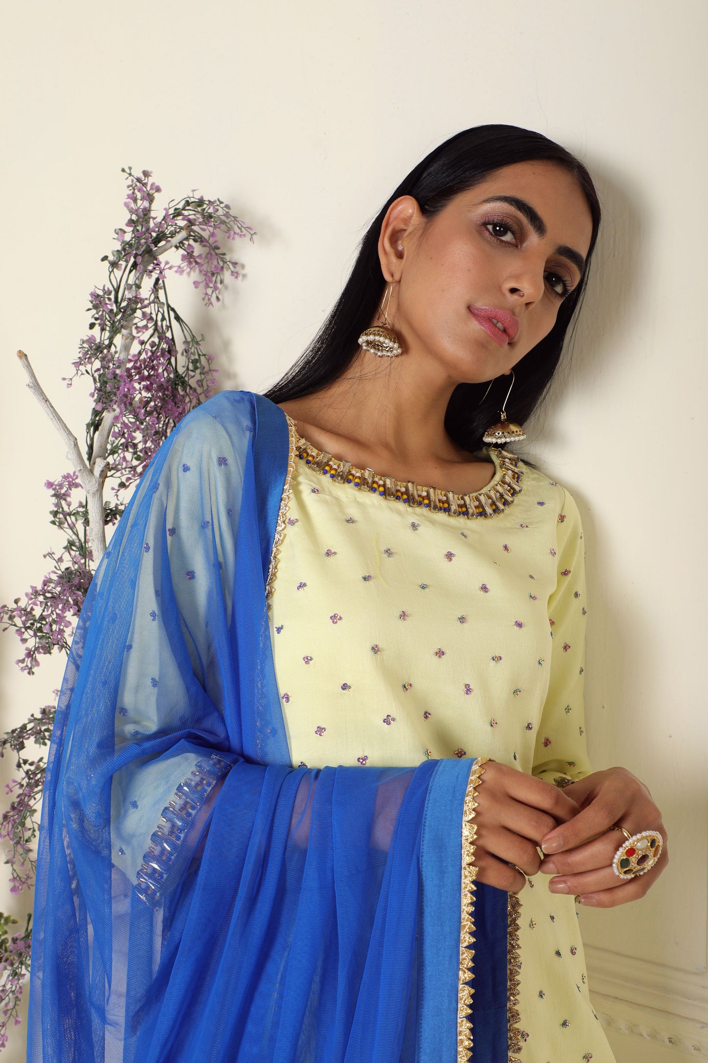 Lemon Yellow Kurta Garara Set