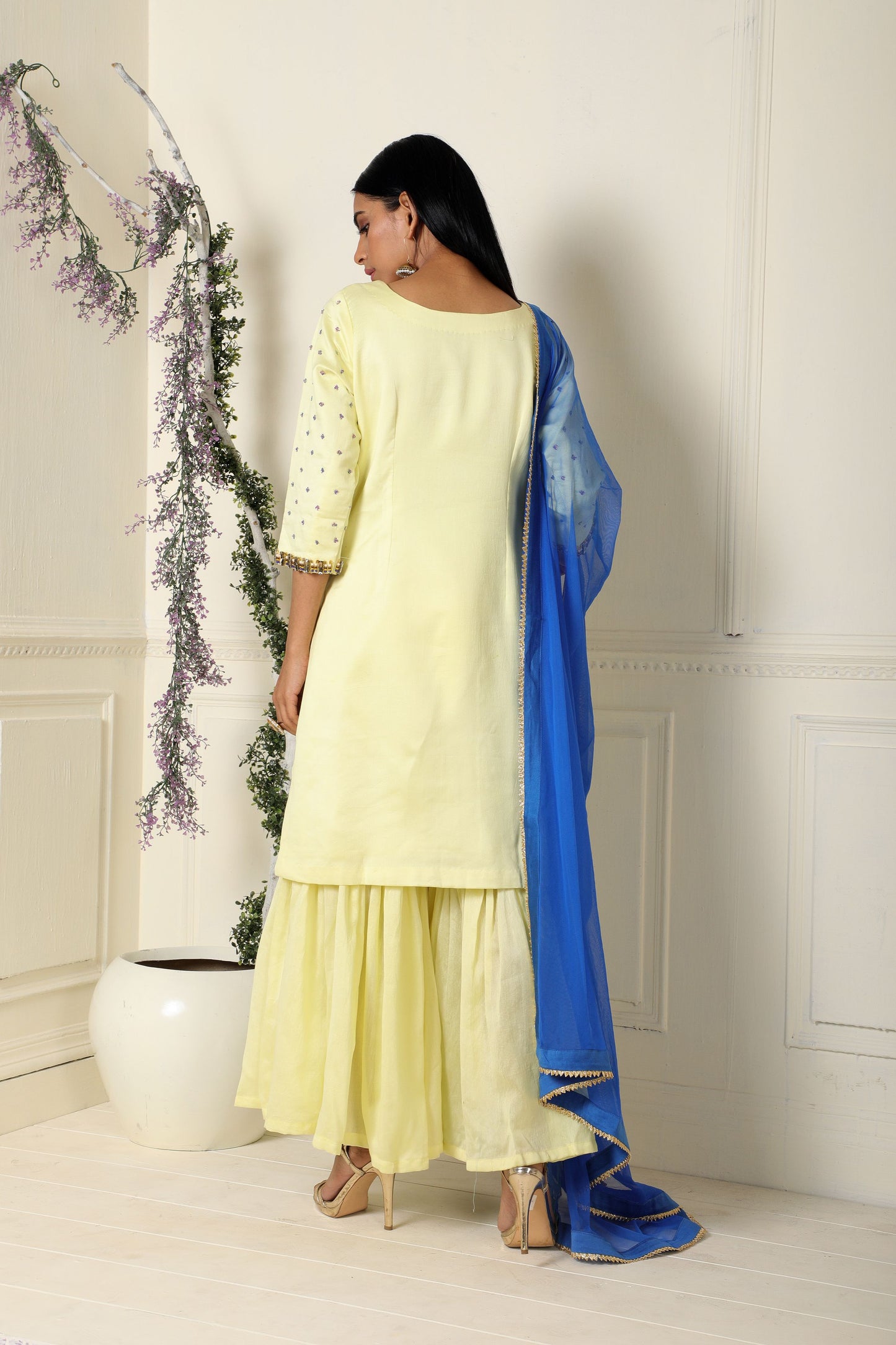 Lemon Yellow Kurta Garara Set