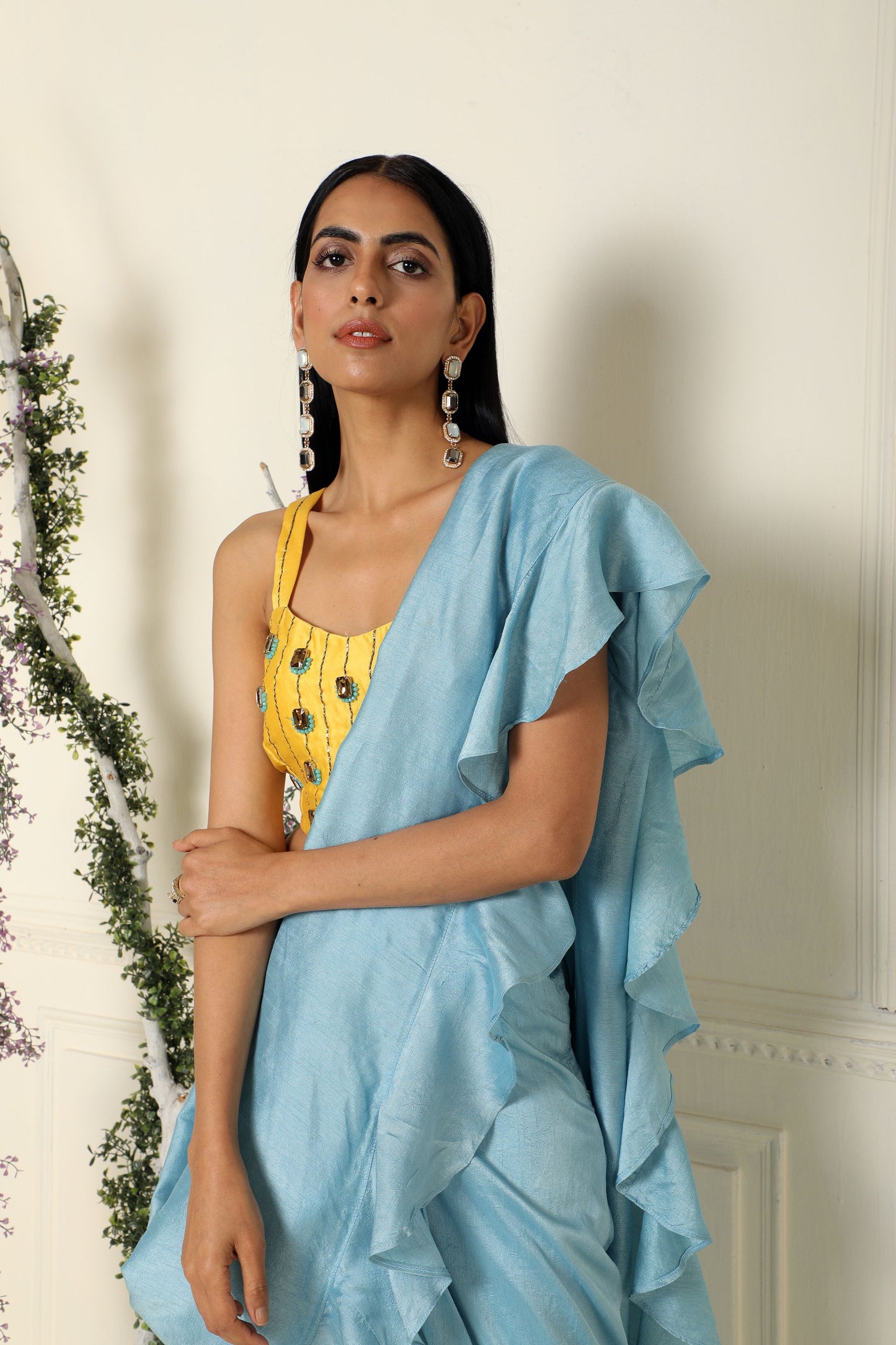 Ruffle Saree