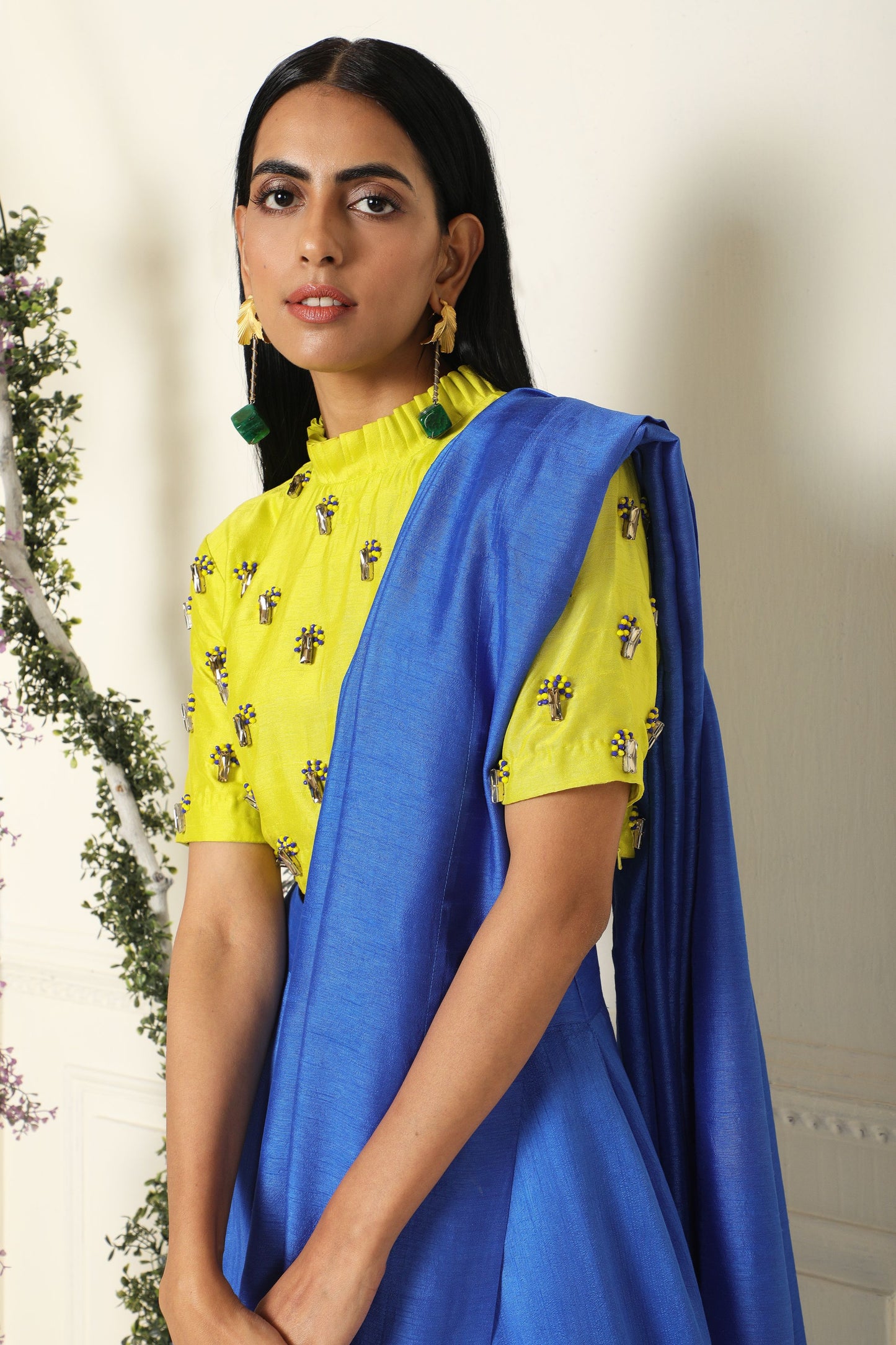 Navy Blue Draped Saree(ready to ship)