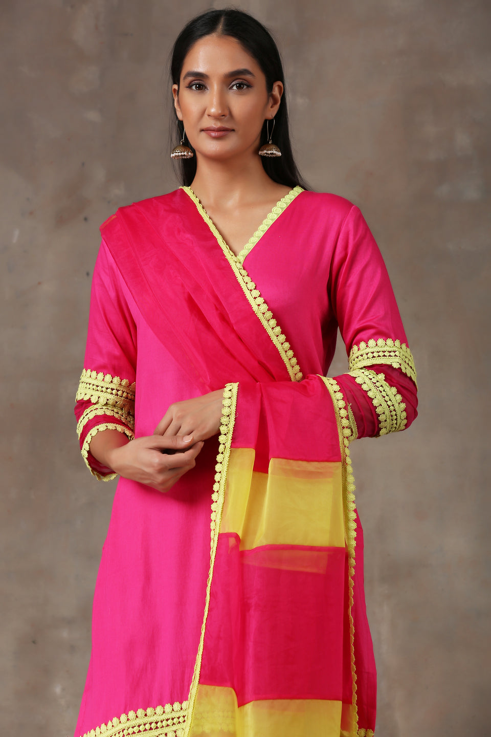 Fuschia kurta set