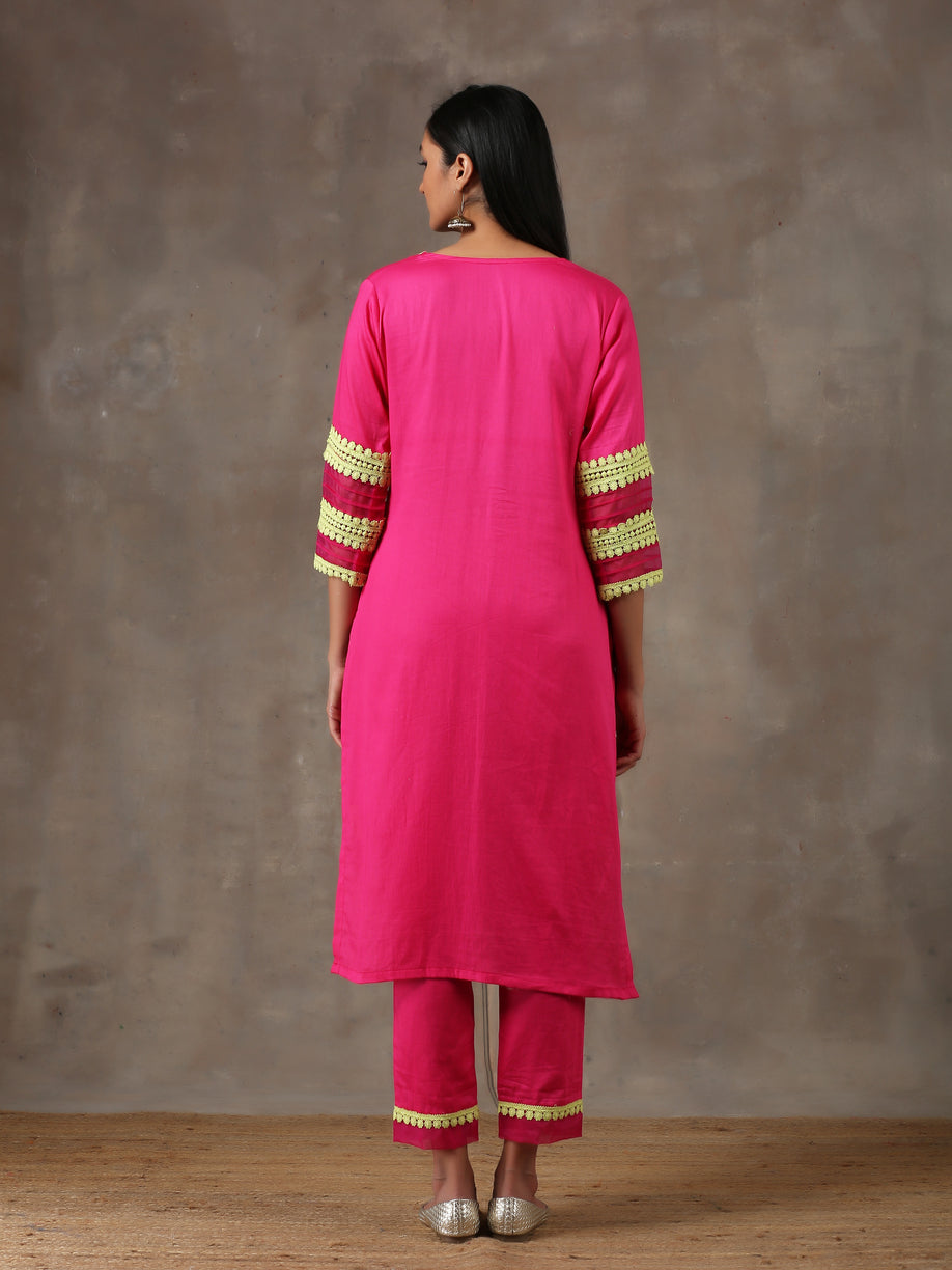 Fuschia kurta set