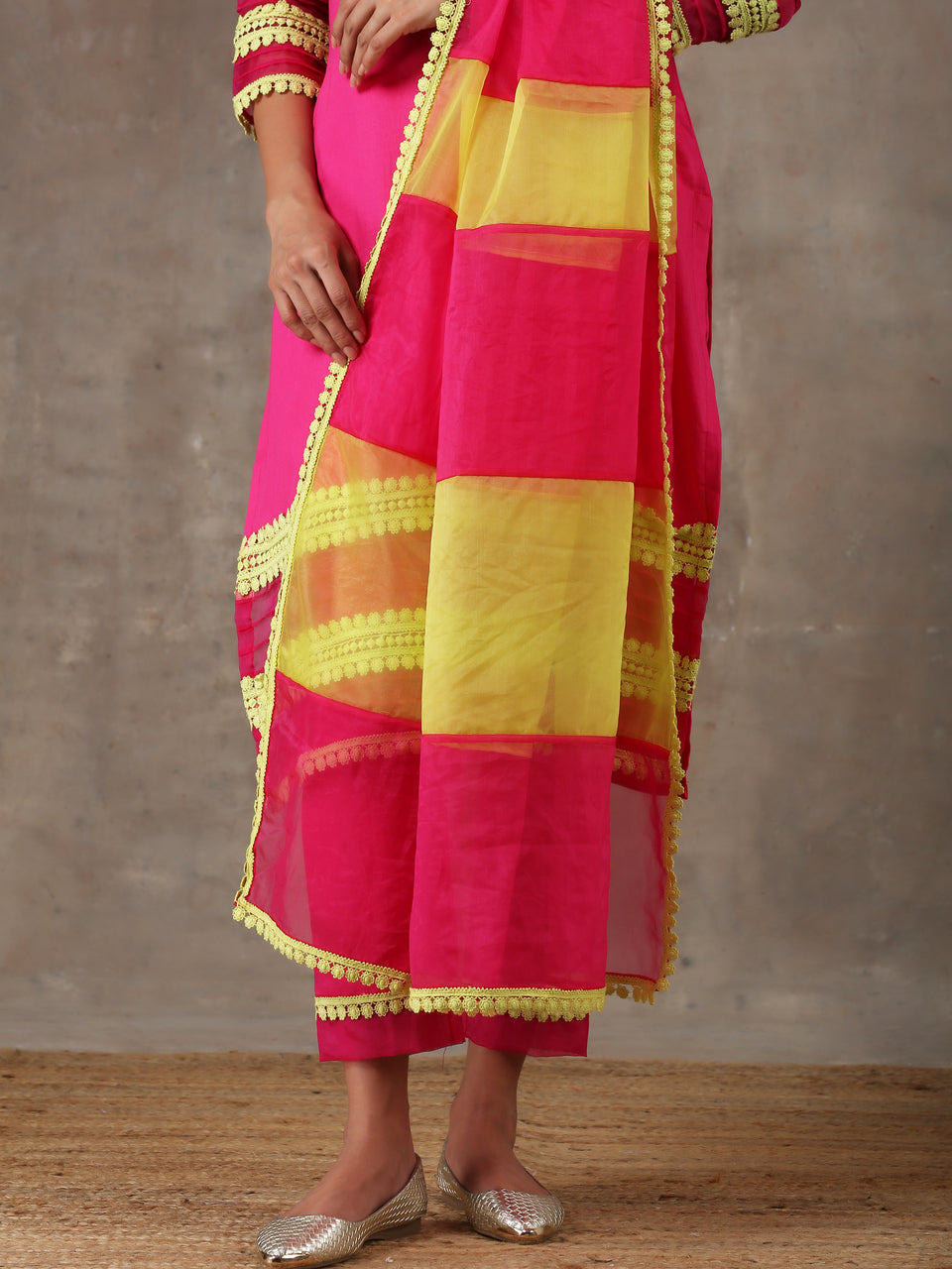 Fuschia kurta set(ready to ship)