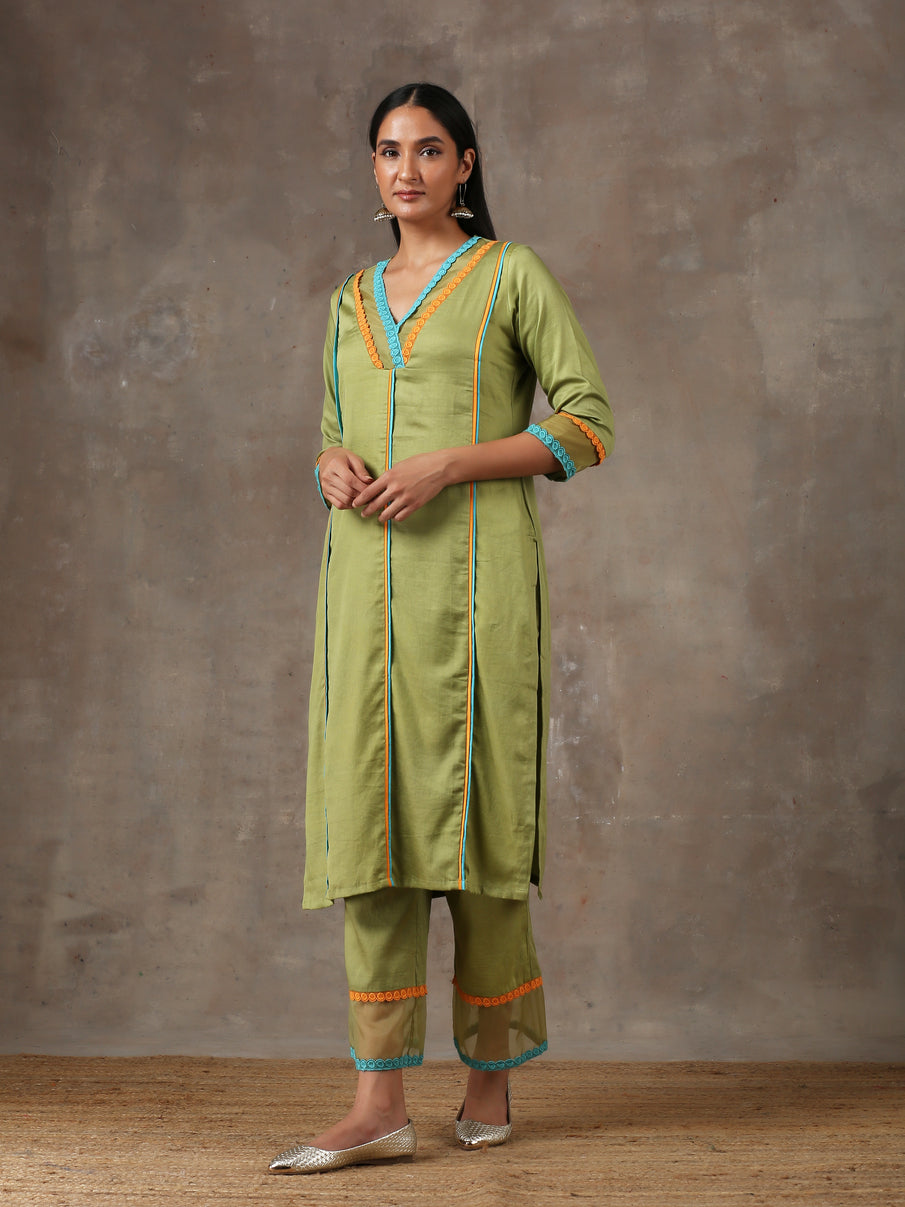Olive kurta set(ready to ship)