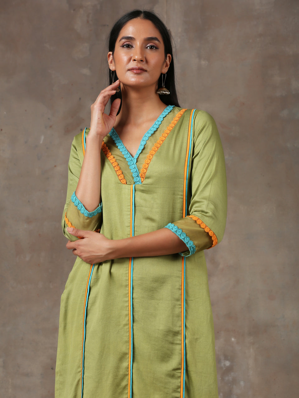 Olive kurta set(ready to ship)