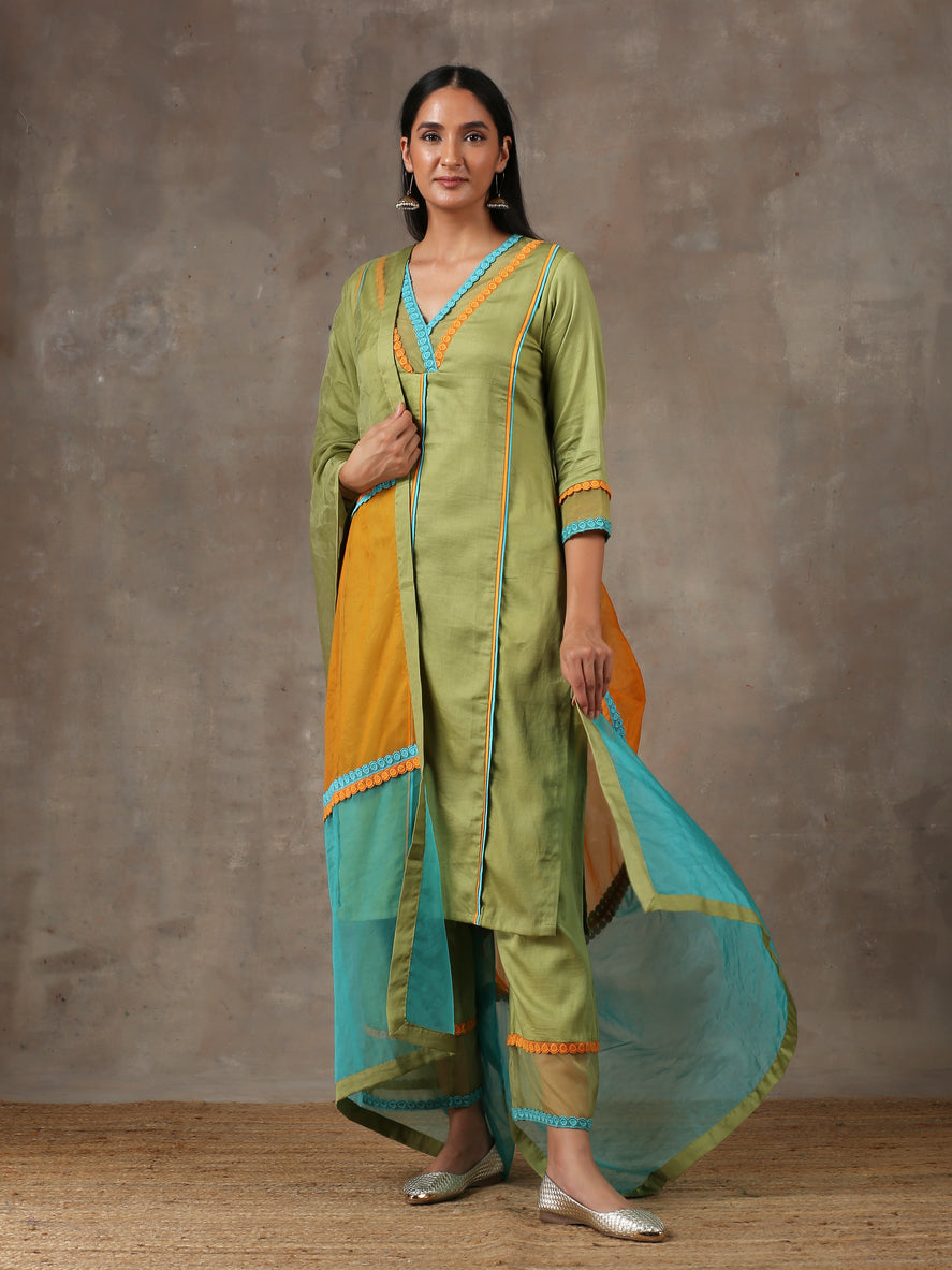 Olive kurta set(ready to ship)