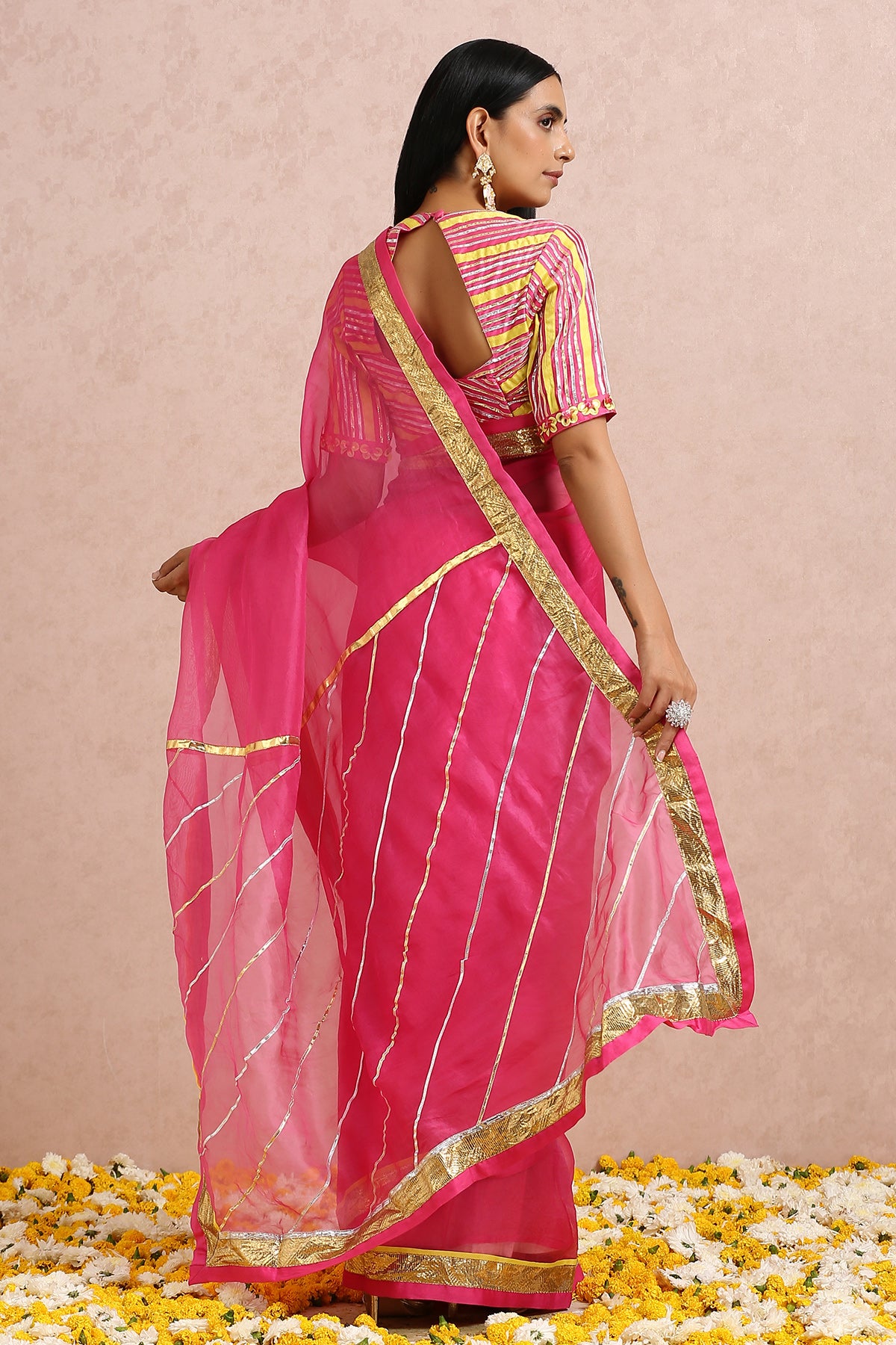 Fuchsia Saree