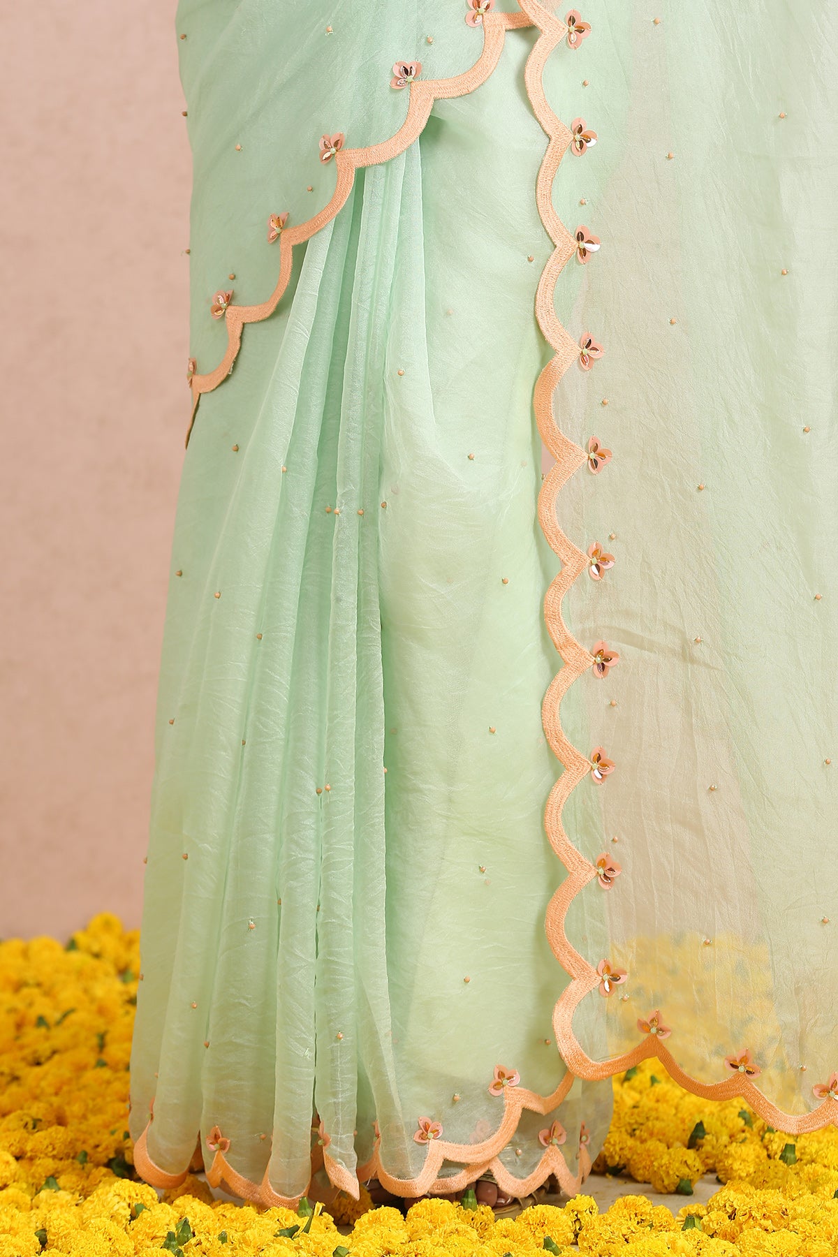 Mint Green Saree Set