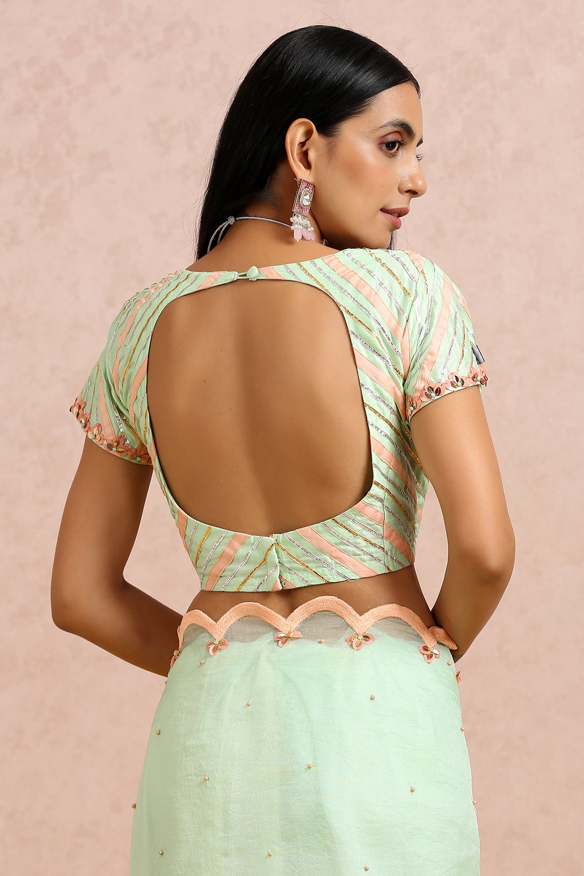 Mint Green Saree Set