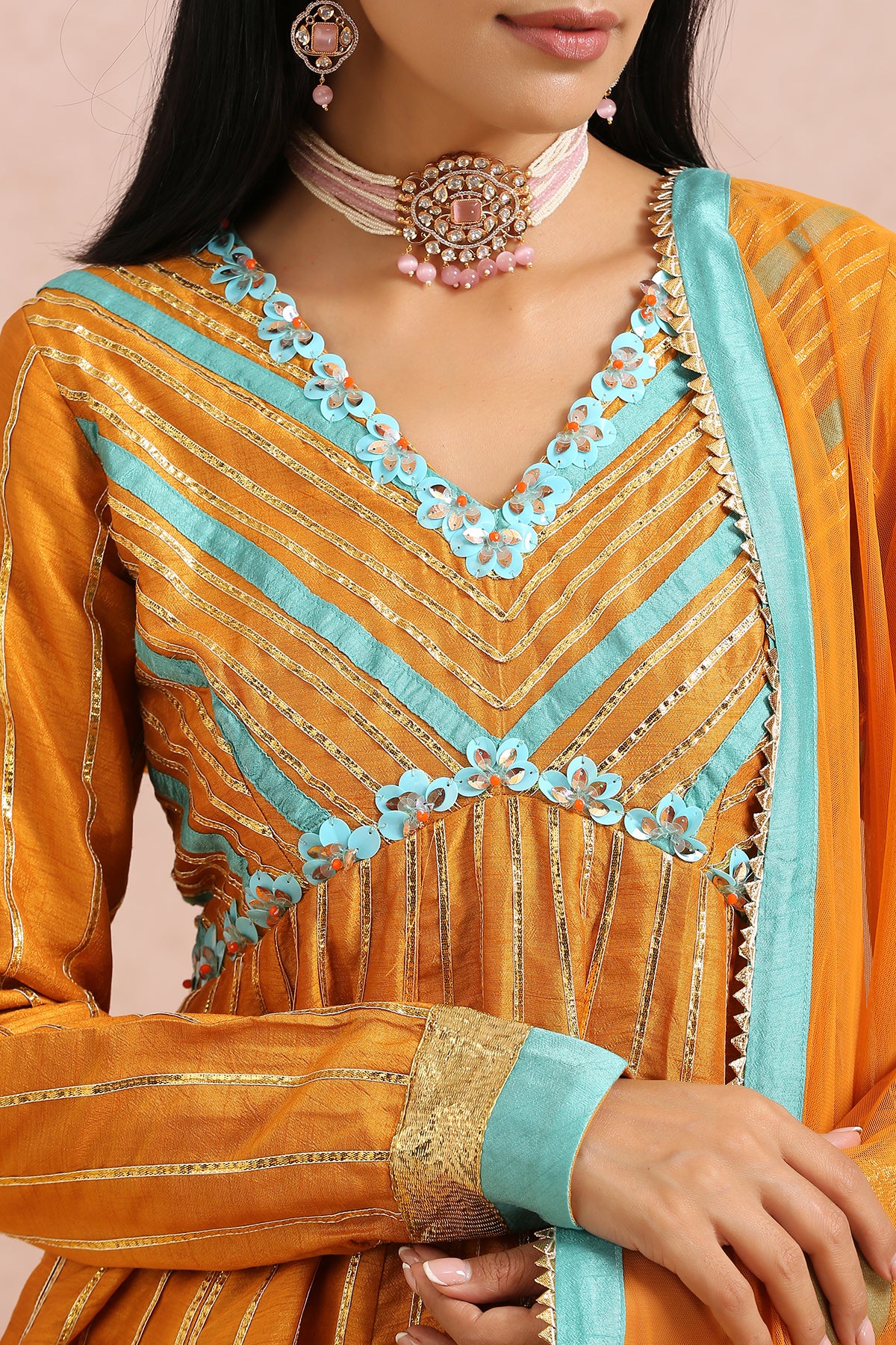Rust Peplum Set