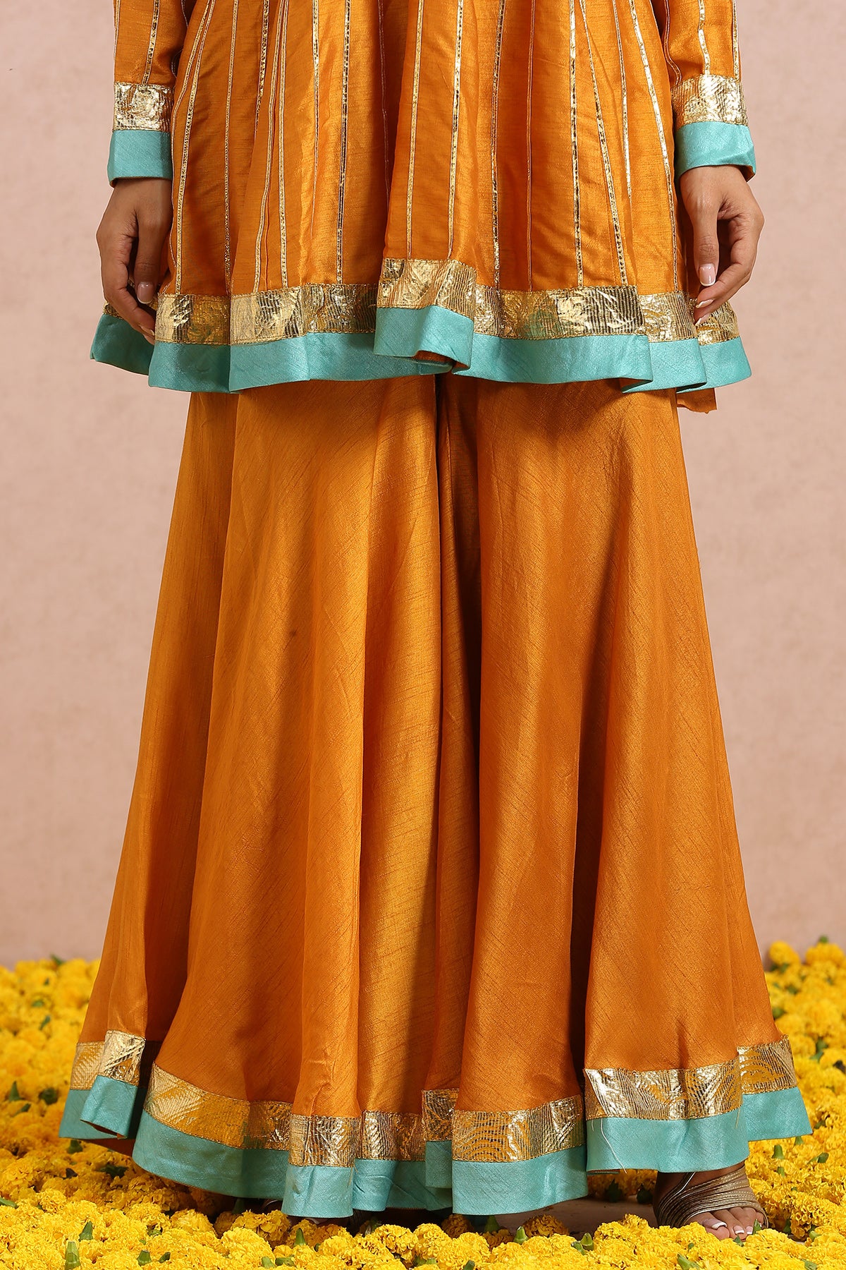 Rust Peplum Set