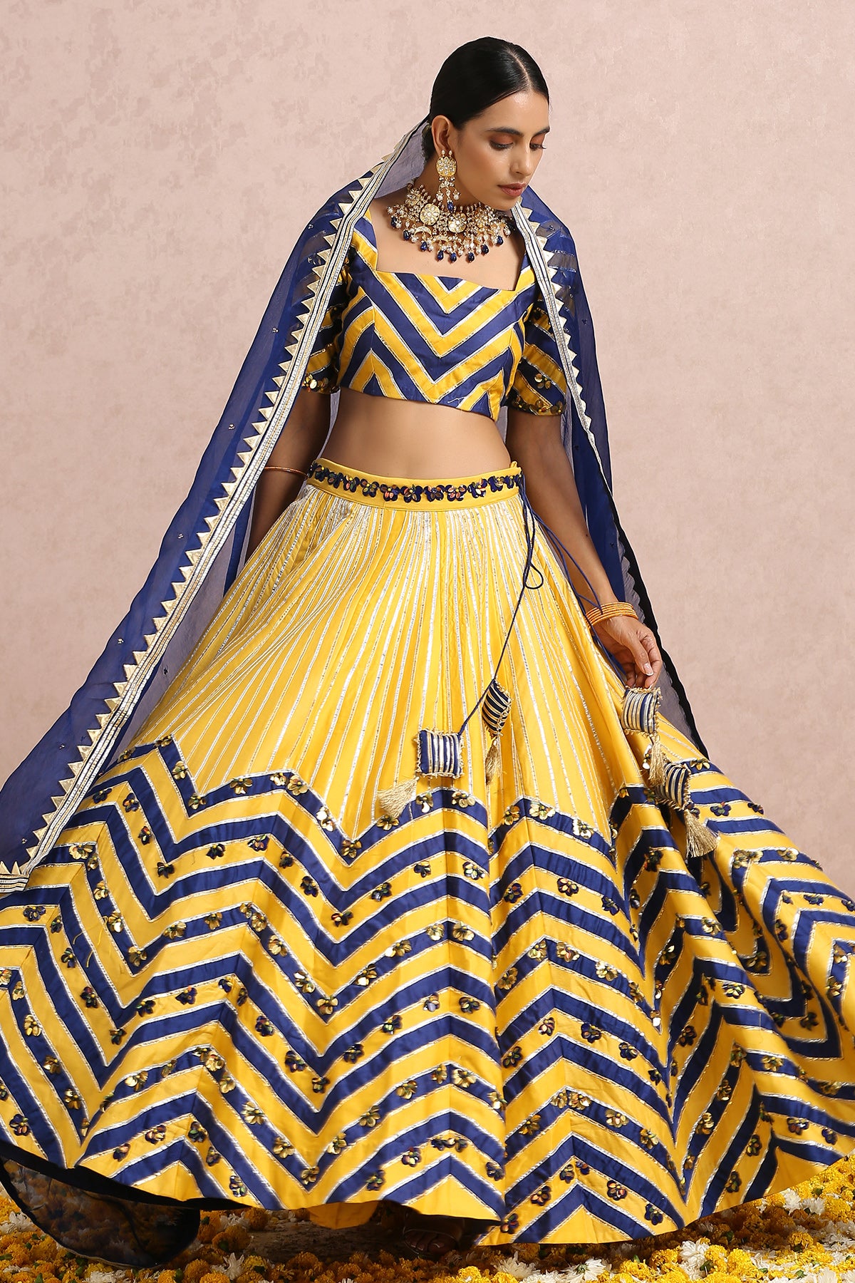 Ink Blue Lehenga Set