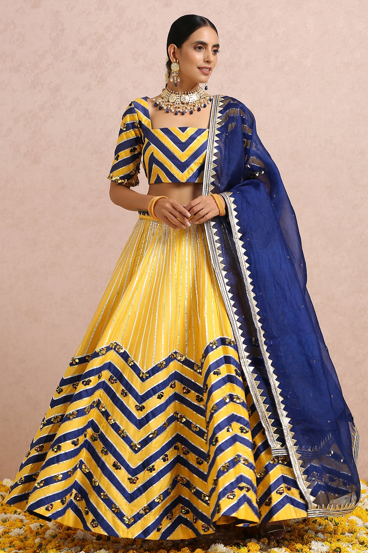 Ink Blue Lehenga Set