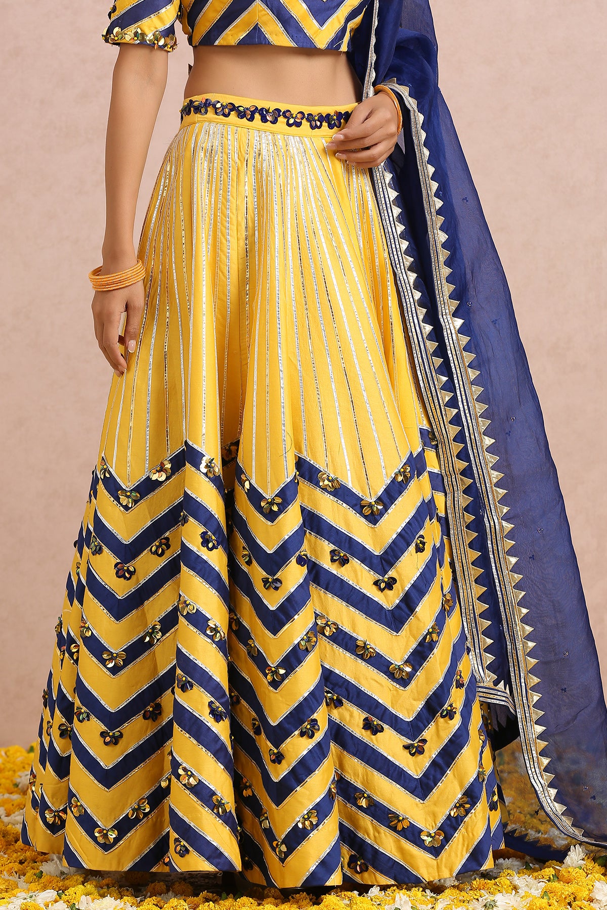 Ink Blue Lehenga Set