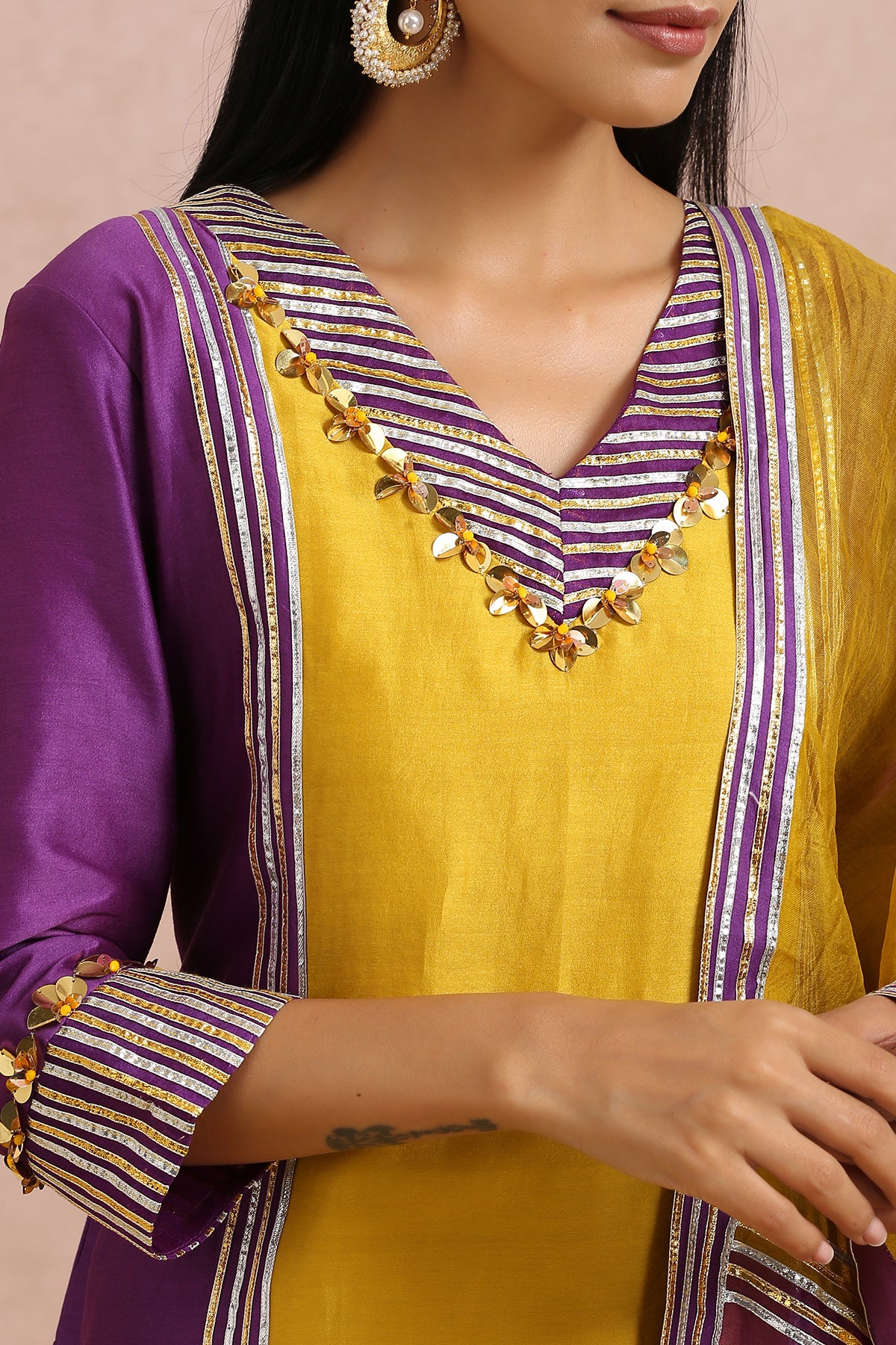 Plum Kurta Set