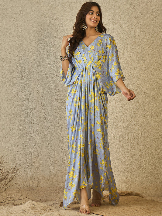 moon blue kaftan  (set of 2)