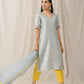 Ash Blue Kurta Pant Set(ready to ship)