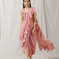 Onion Pink Ruffle Saree