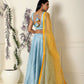 Power Blue Lehenga Set(ready to ship)