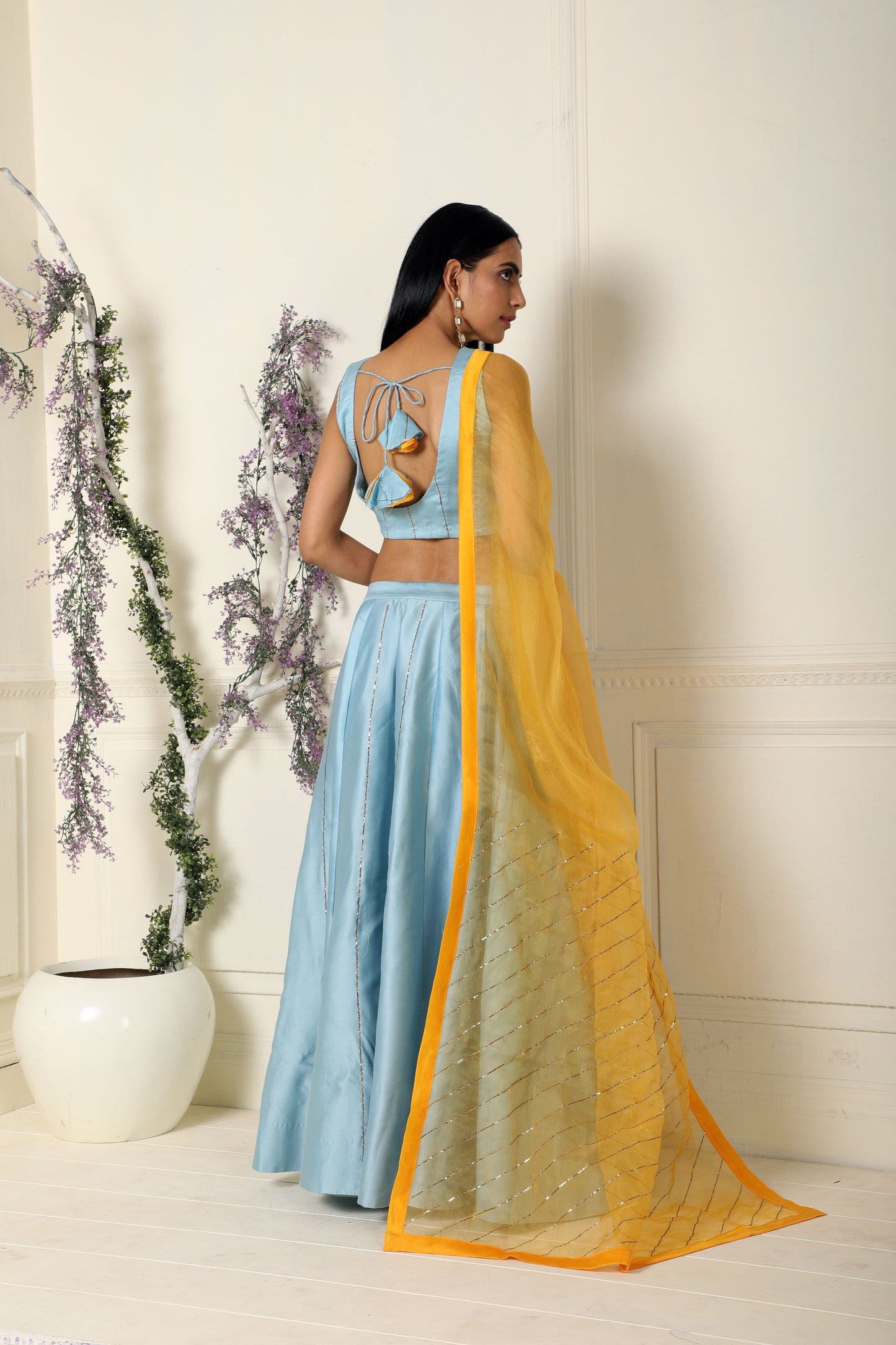 Power Blue Lehenga Set(ready to ship)