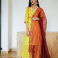Yellow Draped Pant Set