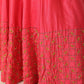 Rose Pink Lehenga with Teal Criss Cross top(Ready to ship)