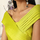 Blue Lehenga with Lime Criss Cross Top