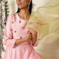 Baby Pink Anarkali Set(ready to dispatch)