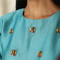 Teal Anarkali Set