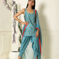 Teal Dhoti-Kurta Set