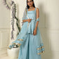 Ash Blue Peplum Tunic set