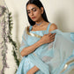 Ash Blue Peplum Tunic set