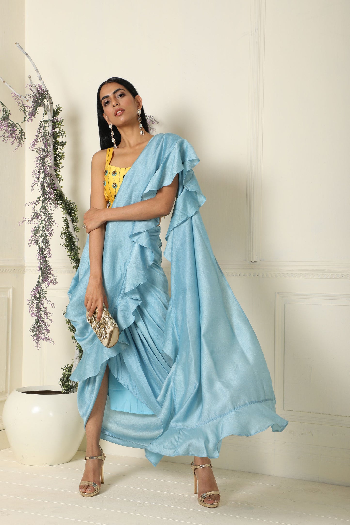 Ruffle Saree