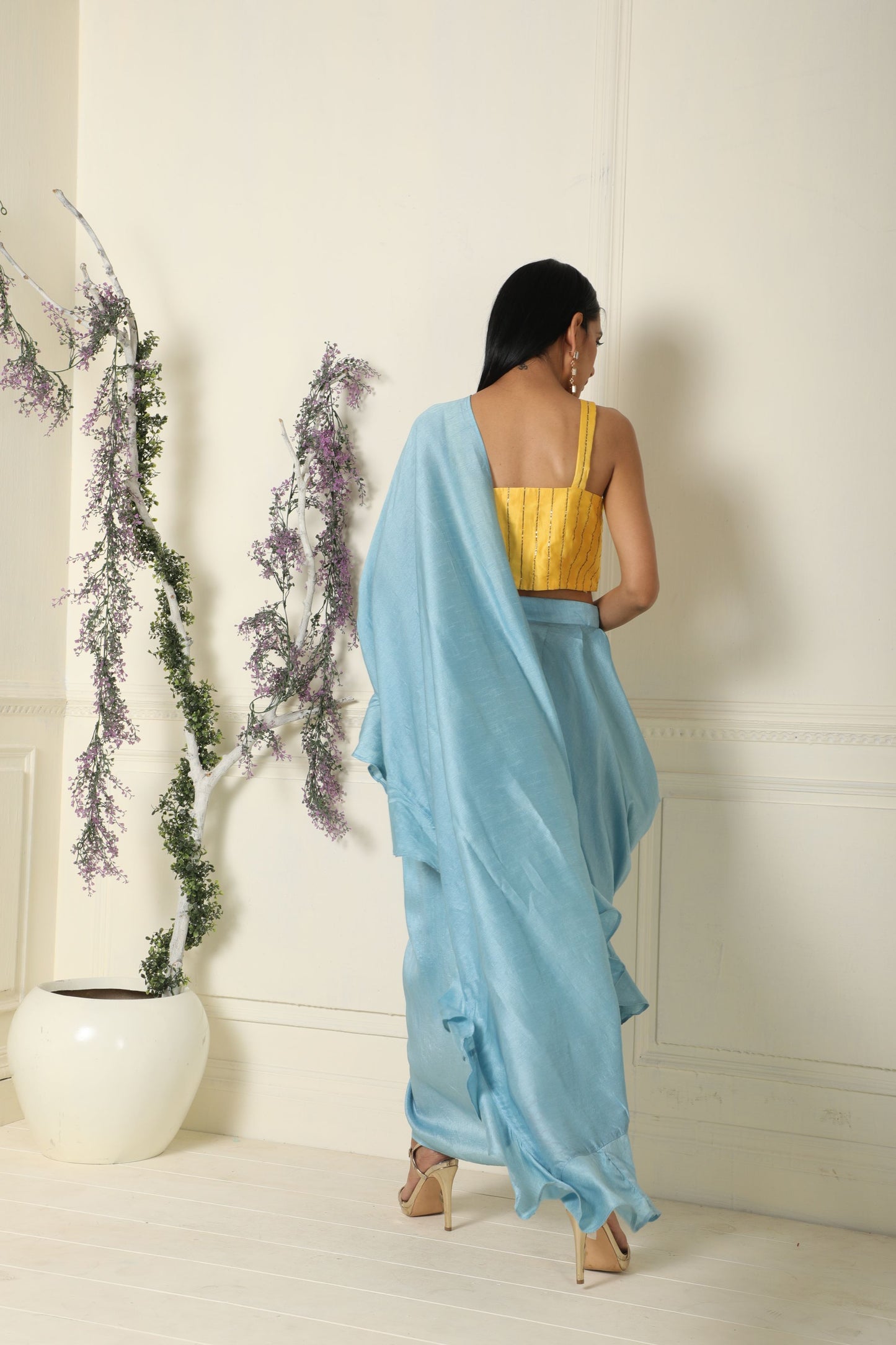 Ruffle Saree
