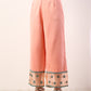 Coral Kurta set with organza dupatta(set of 3)