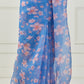 Moon Blue organza saree (unstitched blouse)